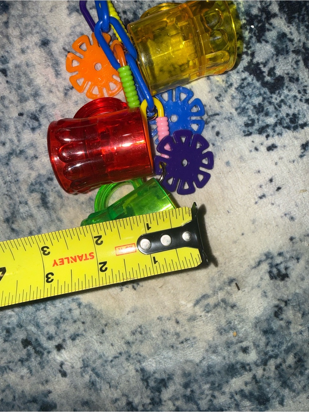 Colorful 3-Cup Mug Forager Hanging Parrot Bird Toy Treat Puzzle - Picture 5 of 5
